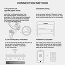 D5 Multifunctional Car Dual USB Charger MP3 Music Player Bluetooth FM Transmitter (Mint Green)