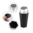Car Mini Trash Can Desktop Storage Box(Black)