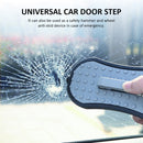 Multi-functional Car Door Sill Step Pedals Pads with Safety Hammer(Black)