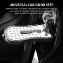 Multi-functional Car Door Sill Step Pedals Pads with Safety Hammer(Red)