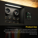 Multi-functional Combination Switch Panel 12V / 24V 3 Way Switches + Dual USB Charger for Car RV Marine Boat (Red Light)
