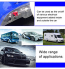 12V Universal Car One-key Start Button Modified Racing LED Light Rocker Switch Panel (Blue)