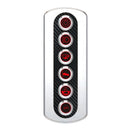 Yacht / RV Modified 6-position Button 12V 20A IP66 Carbon Fiber Panel Switch (Red Light)