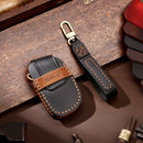 Hallmo Car Cowhide Leather Key Protective Cover Key Case for Hyundai IX35 B Style (Black)