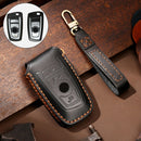 Hallmo Car Cowhide Leather Key Protective Cover Key Case for Old BMW (Black)