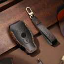 Hallmo Car Cowhide Leather Key Protective Cover Key Case for Old Mercedes-Benz E300L (Black)