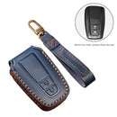 Hallmo Car Cowhide Leather Key Protective Cover Key Case for Toyota Corolla 2018 2-button (Brown)