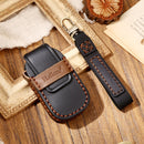 Hallmo Car Cowhide Leather Key Protective Cover Key Case for LEADING IDEAL One (Black)