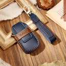 Hallmo Car Cowhide Leather Key Protective Cover Key Case for LEADING IDEAL One (Blue)