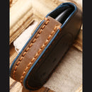 Hallmo Car Cowhide Leather Key Protective Cover Key Case for LEADING IDEAL One (Black)