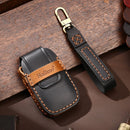 Hallmo Car Cowhide Leather Key Protective Cover Key Case for Subaru Forester (Black)