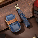Hallmo Car Cowhide Leather Key Protective Cover Key Case for Subaru Forester (Blue)