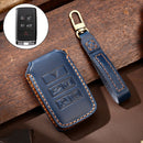 Hallmo Car Cowhide Leather Key Protective Cover Key Case for Land Rover Discovery 5 B Style (Blue)