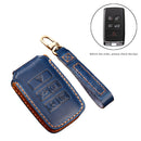 Hallmo Car Cowhide Leather Key Protective Cover Key Case for Land Rover Discovery 5 B Style (Black)