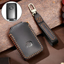 Hallmo Car Cowhide Leather Key Protective Cover Key Case for New Mazda Axela (Black)