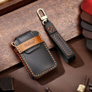 Hallmo Car Cowhide Leather Key Protective Cover Key Case for New Mazda Axela (Black)