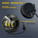 2 PCS DC9-30V 30W 3000K/6000K 3000LM 4.5 inch 3LEDs Motorcycle LED Headlight, Black