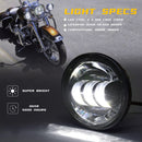 2 PCS DC9-30V 30W 3000K/6000K 3000LM 4.5 inch 3LEDs Motorcycle LED Headlight, Black