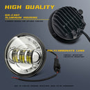 2 PCS DC9-30V 30W 3000K/6000K 3000LM 4.5 inch 3LEDs Motorcycle LED Headlight, Silver
