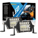 E6 2 PCS DC9-30V / 60W / IP67 / 6000K Car 5 inch 3-row LED Work Light Headlight