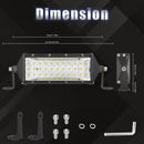 E6 2 PCS DC9-30V / 144W / IP67 / 6000K Car 8 inch 5-row LED Work Light Headlight