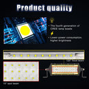 E6 2 PCS DC9-30V / 144W / IP67 / 6000K Car 8 inch 5-row LED Work Light Headlight
