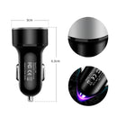 JMG-C016A 5 PCS 5V 3.1A Car Dual USB Charger with LED Display(Gold)