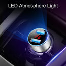 JMG-C016A 5 PCS 5V 3.1A Car Dual USB Charger with LED Display(Black)