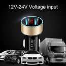 JMG-C016A 5 PCS 5V 3.1A Car Dual USB Charger with LED Display(Blue)