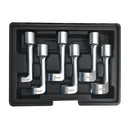 6 in 1 ZK-040 Car L-type Open End Wrench Fuel Injection Pipe Socket Wrench