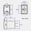 Car 3.1A USB Double-sided Mobile Phone Charger for Toyota