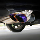 Universal Car Styling Stainless Steel Elbow Exhaust Tail Muffler Tip Pipe, Inside Diameter: 7.2cm (Blue)
