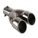 Universal Car Styling Stainless Steel Straight Exhaust Tail Muffler Tip Pipe, Inside Diameter: 7.2cm (Grey)