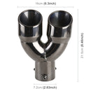 Universal Car Styling Stainless Steel Straight Exhaust Tail Muffler Tip Pipe, Inside Diameter: 7.2cm (Grey)
