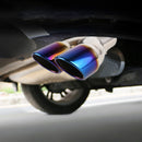 Universal Car Styling Stainless Steel Straight Exhaust Tail Muffler Tip Pipe, Inside Diameter: 7.2cm (Blue)