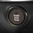 Car Engine Start Key Push Button Outside Ring Trim Sticker Decoration for Mazda Axela CX-30 2020 (Black)