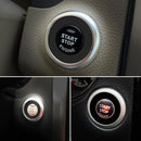 Car Engine Start Key Push Button Ring Trim Sticker Decoration for Infiniti Q50L/QX50/Q70/QX60/Q60 (Black)