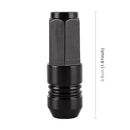 4 PCS Nut 6-edeg Shape Gas Cap Mouthpiece Cover Tire Cap Car Tire Valve Caps (Black)