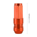 4 PCS Nut 6-edeg Shape Gas Cap Mouthpiece Cover Tire Cap Car Tire Valve Caps (Orange)