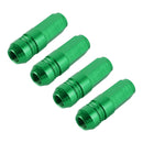 4 PCS Nut 6-edeg Shape Gas Cap Mouthpiece Cover Tire Cap Car Tire Valve Caps (Green)