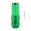 4 PCS Nut 6-edeg Shape Gas Cap Mouthpiece Cover Tire Cap Car Tire Valve Caps (Green)