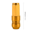4 PCS Nut 6-edeg Shape Gas Cap Mouthpiece Cover Tire Cap Car Tire Valve Caps (Gold)