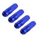 4 PCS Nut 6-edeg Shape Gas Cap Mouthpiece Cover Tire Cap Car Tire Valve Caps (Blue)