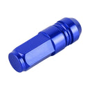 4 PCS Nut 6-edeg Shape Gas Cap Mouthpiece Cover Tire Cap Car Tire Valve Caps (Blue)