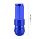 4 PCS Nut 6-edeg Shape Gas Cap Mouthpiece Cover Tire Cap Car Tire Valve Caps (Blue)