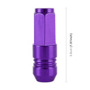 4 PCS Nut 6-edeg Shape Gas Cap Mouthpiece Cover Tire Cap Car Tire Valve Caps (Purple)