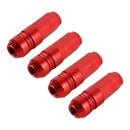 4 PCS Nut 6-edeg Shape Gas Cap Mouthpiece Cover Tire Cap Car Tire Valve Caps (Red)