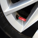 4 PCS Nut 6-edeg Shape Gas Cap Mouthpiece Cover Tire Cap Car Tire Valve Caps (Red)