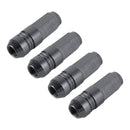 4 PCS Nut 6-edeg Shape Gas Cap Mouthpiece Cover Tire Cap Car Tire Valve Caps (Silver Grey)