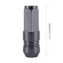 4 PCS Nut 6-edeg Shape Gas Cap Mouthpiece Cover Tire Cap Car Tire Valve Caps (Silver Grey)